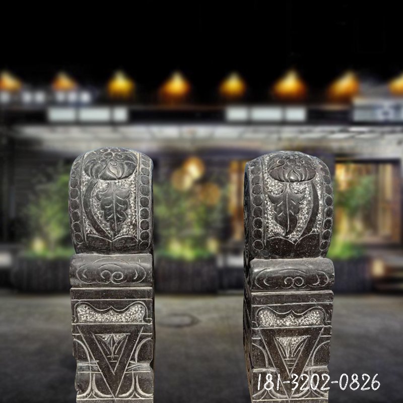 仿古石门墩雕塑，公园景观石雕