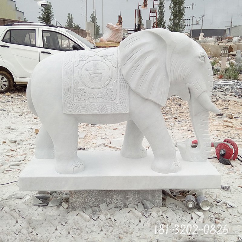 大理石大象雕塑 (347)