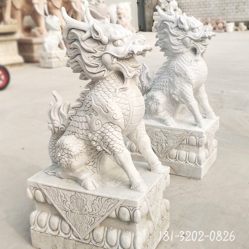 汉白玉麒麟石雕 (57)
