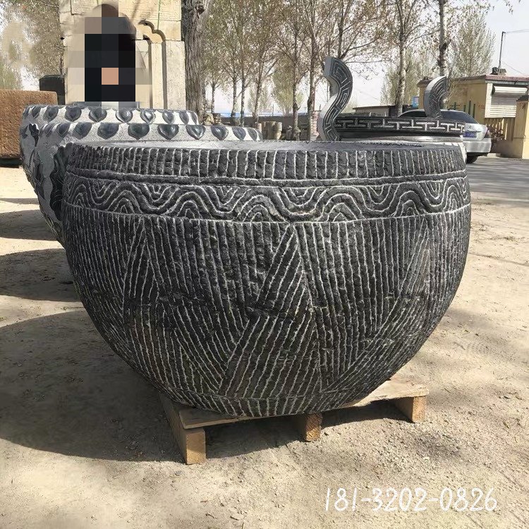 圆形鱼缸石雕 (37)