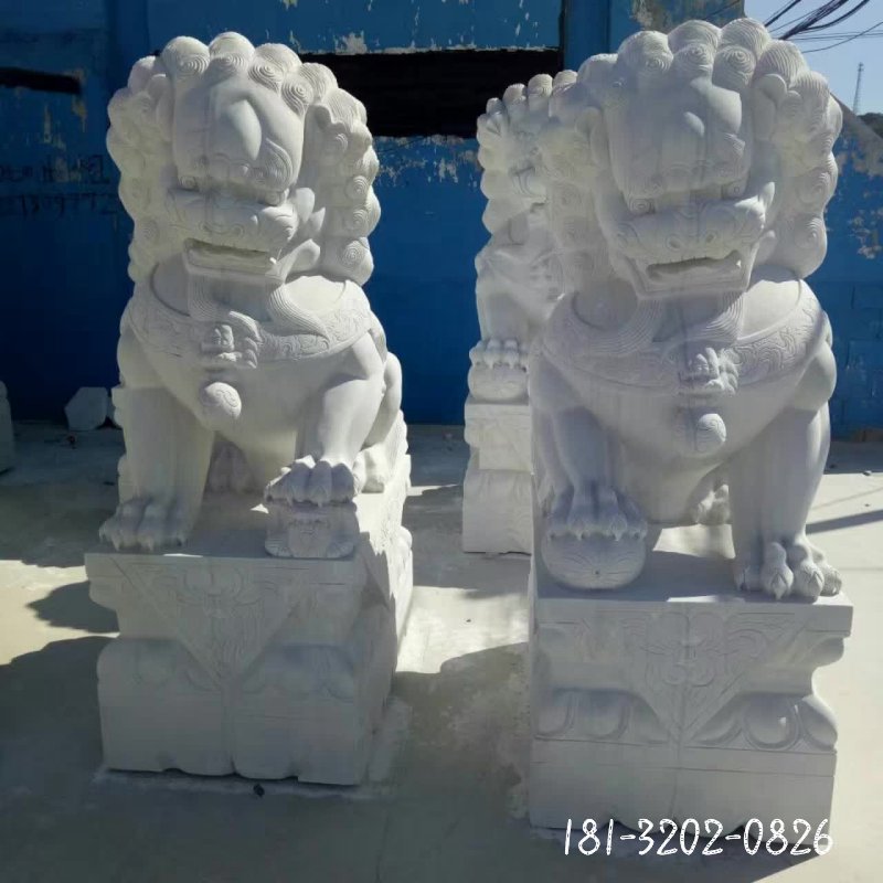 汉白玉狮子雕塑 (75)