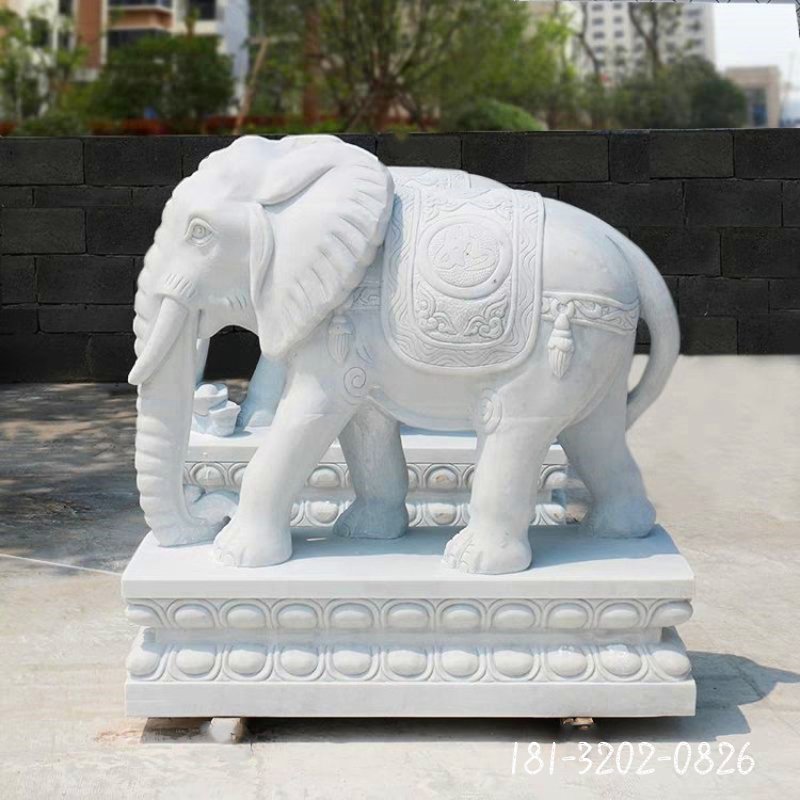 大理石大象雕塑 (164)