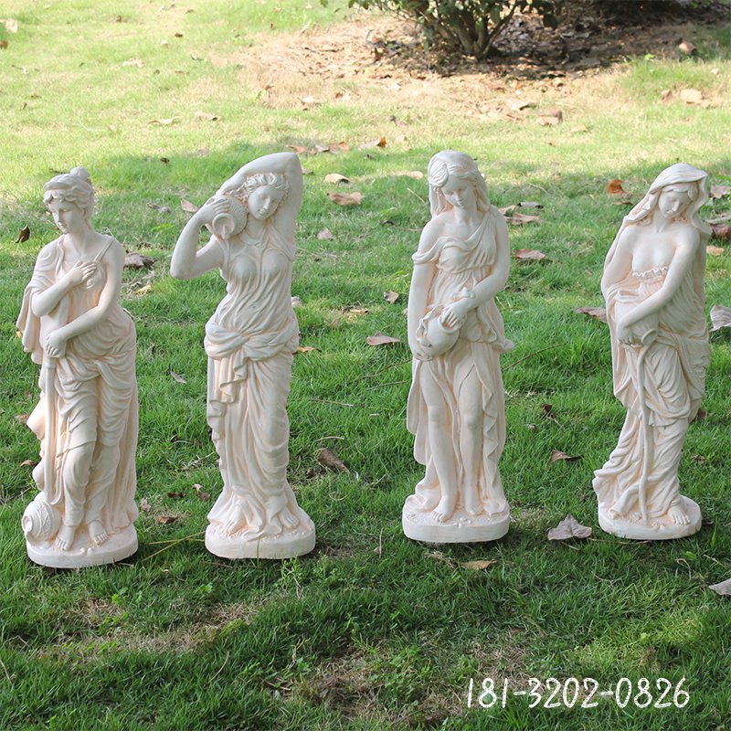 拿罐子的西方女孩石雕汉白玉西方人物雕塑摆件 (5)