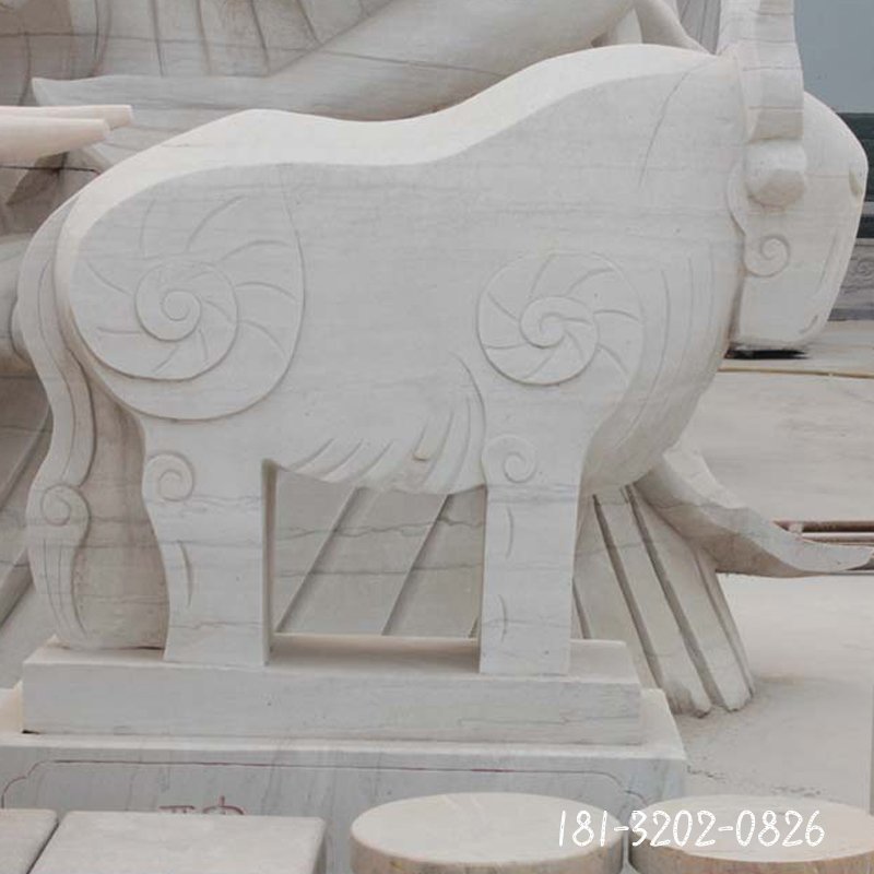 大理石羊雕塑 (235)