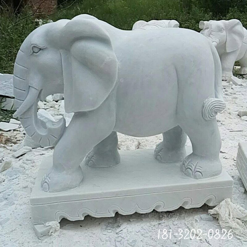 大理石大象雕塑 (682)