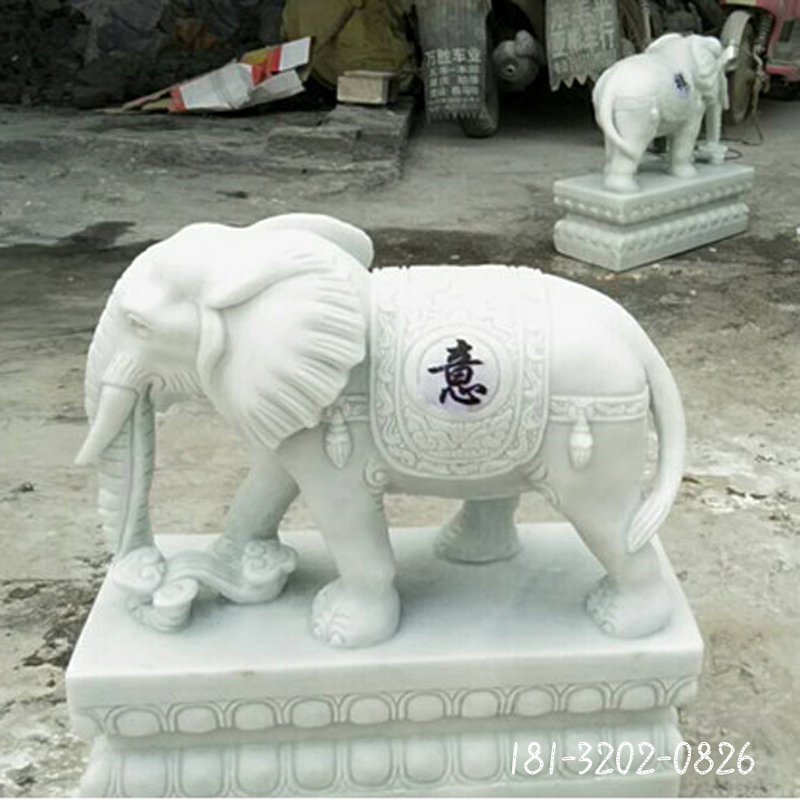 汉白玉小象石雕 (379)