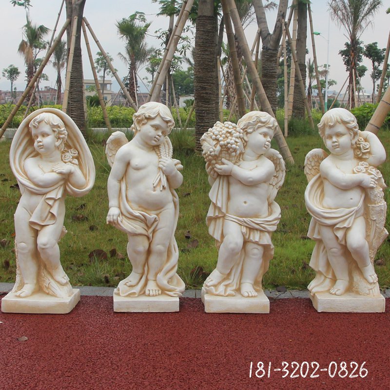 汉白玉四季小天使石雕小区西方人物石雕