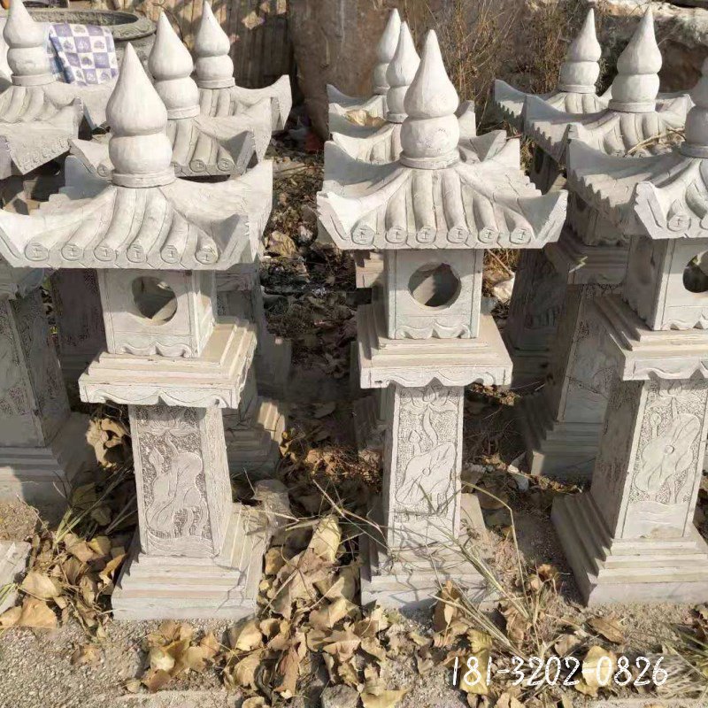 公园石雕宫灯 大理石灯 (2)