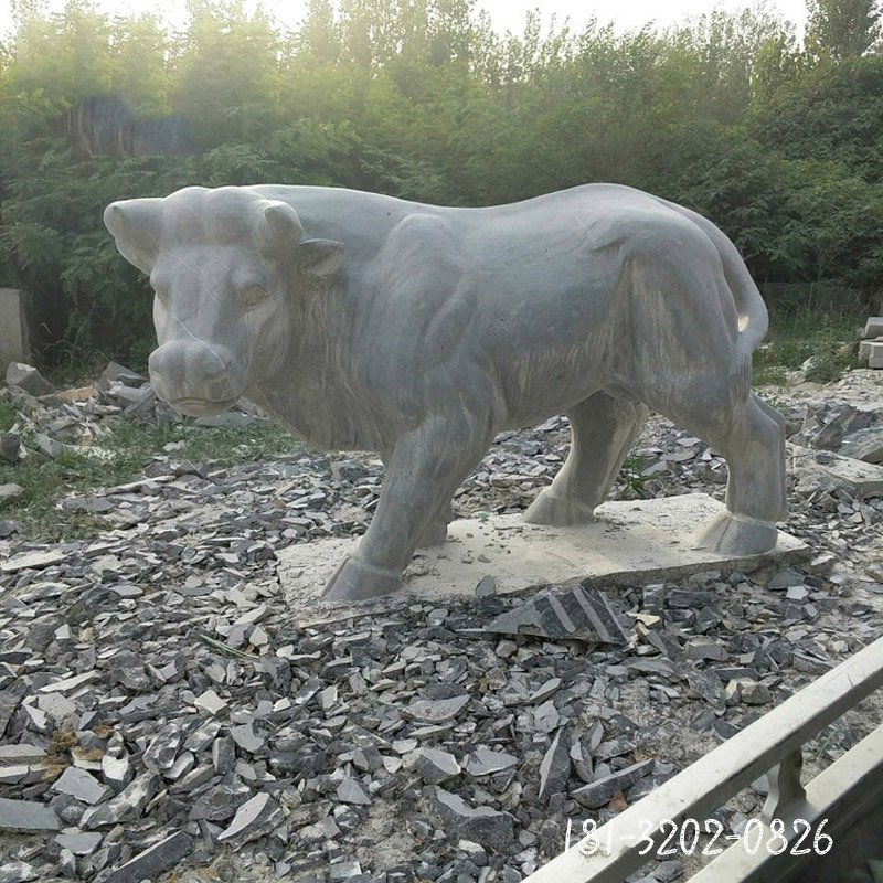 大理石牛雕塑 (3)