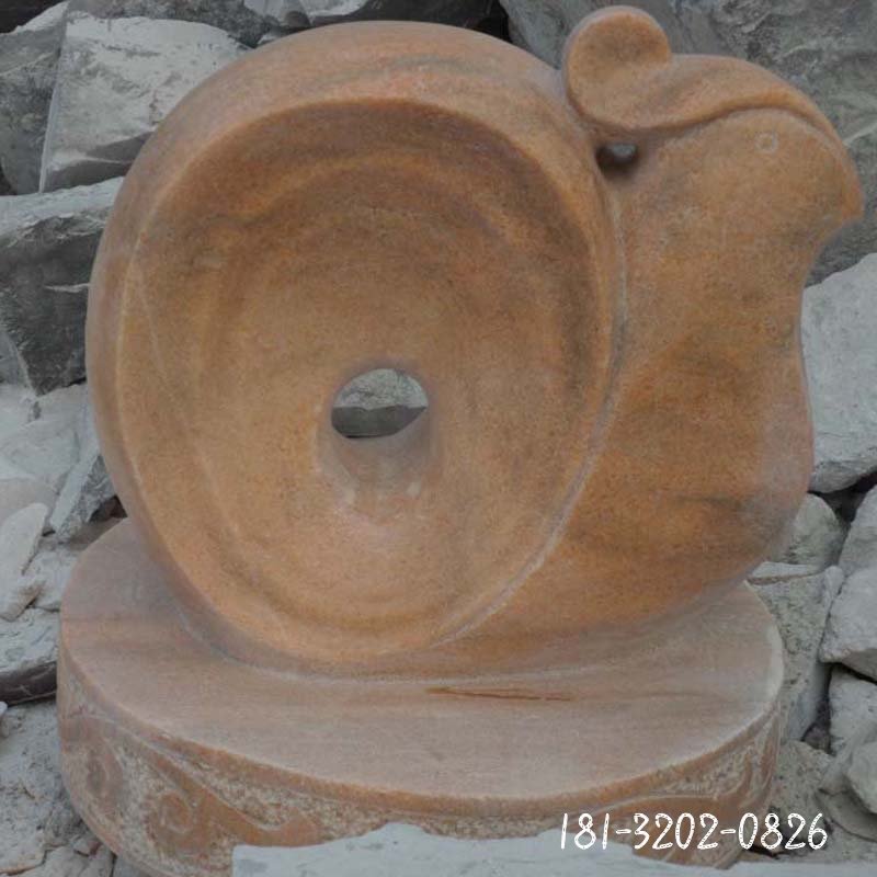 十二生肖石雕，晚霞红抽象动物 (5)