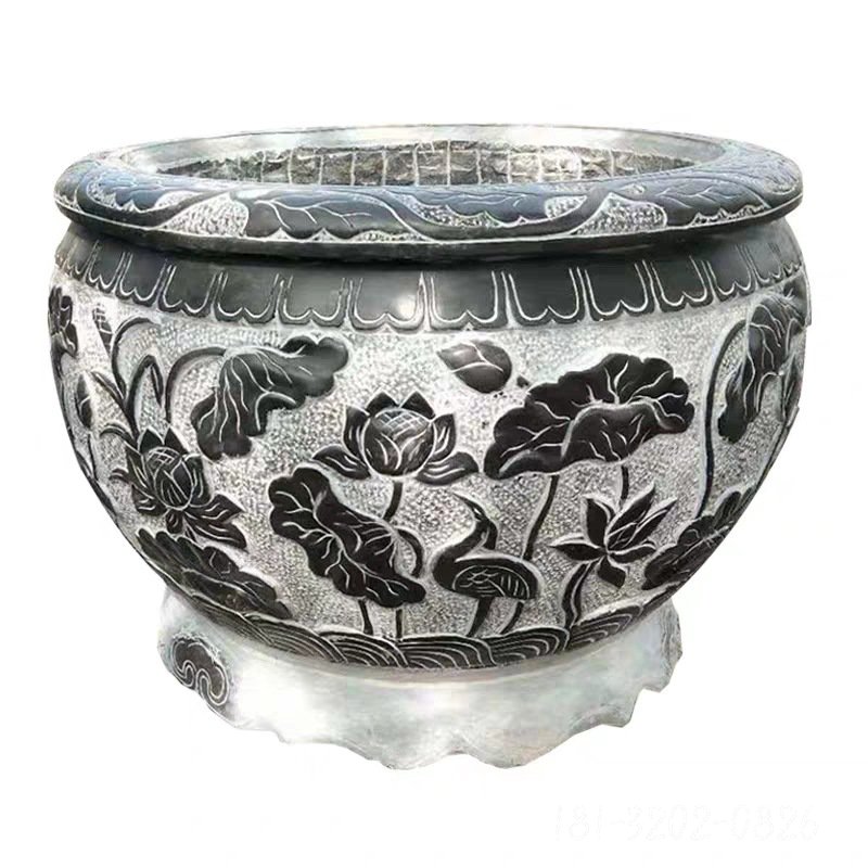 圆形水缸石雕 (18)