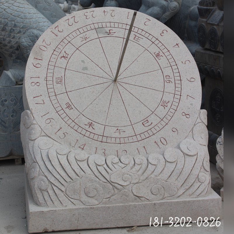 石头日晷，石雕日晷雕刻 (1)