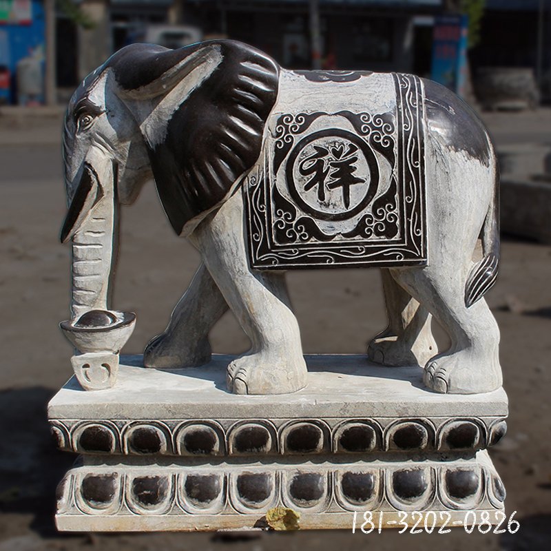 仿古石雕大象 (16)