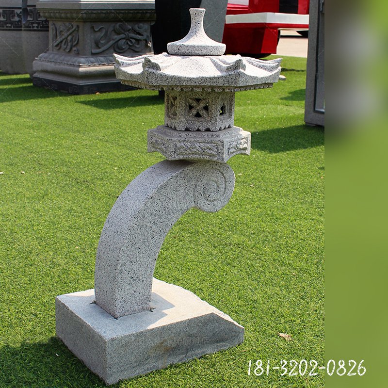 雕塑公园景观石雕，大理石灯