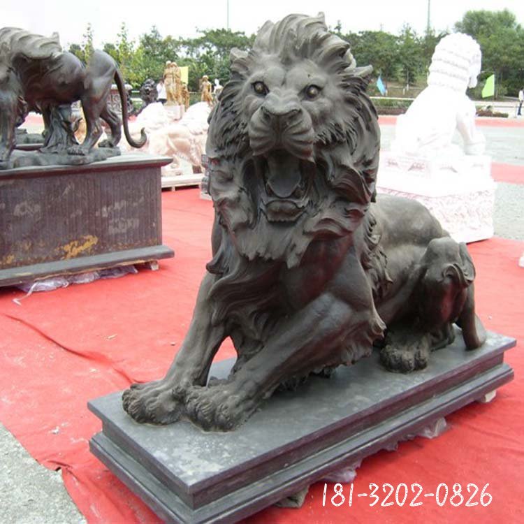 大理石西洋狮雕塑 (11)