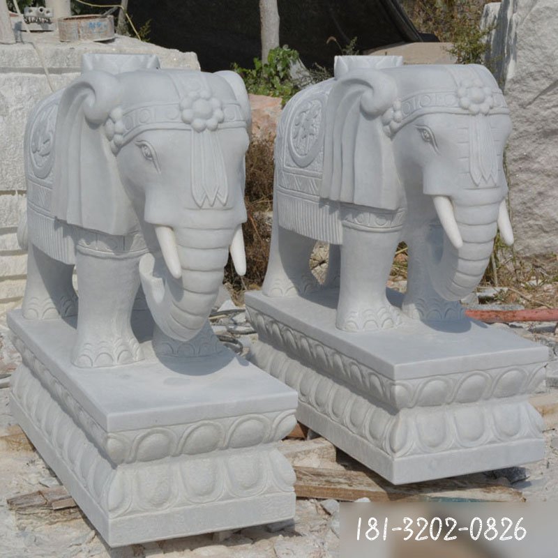 大理石大象雕塑 (181)