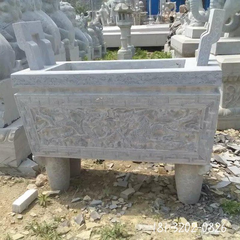 方形香炉石雕 (110)