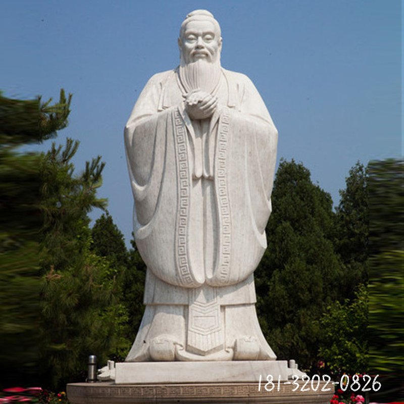 大理石万事表礼仪   孔子石雕校园人物雕塑 (2)