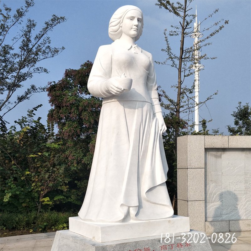 汉白玉南丁格尔石雕，名人石雕