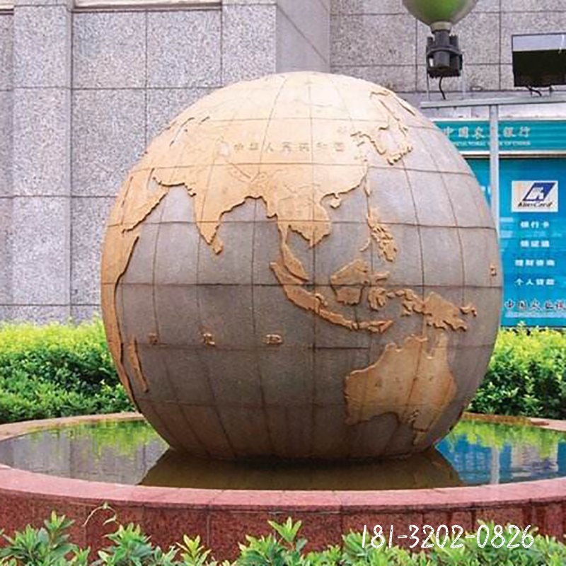 地球仪石雕 (2)