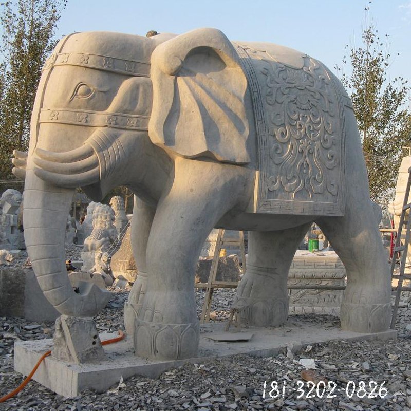 大理石大象雕塑 (496)