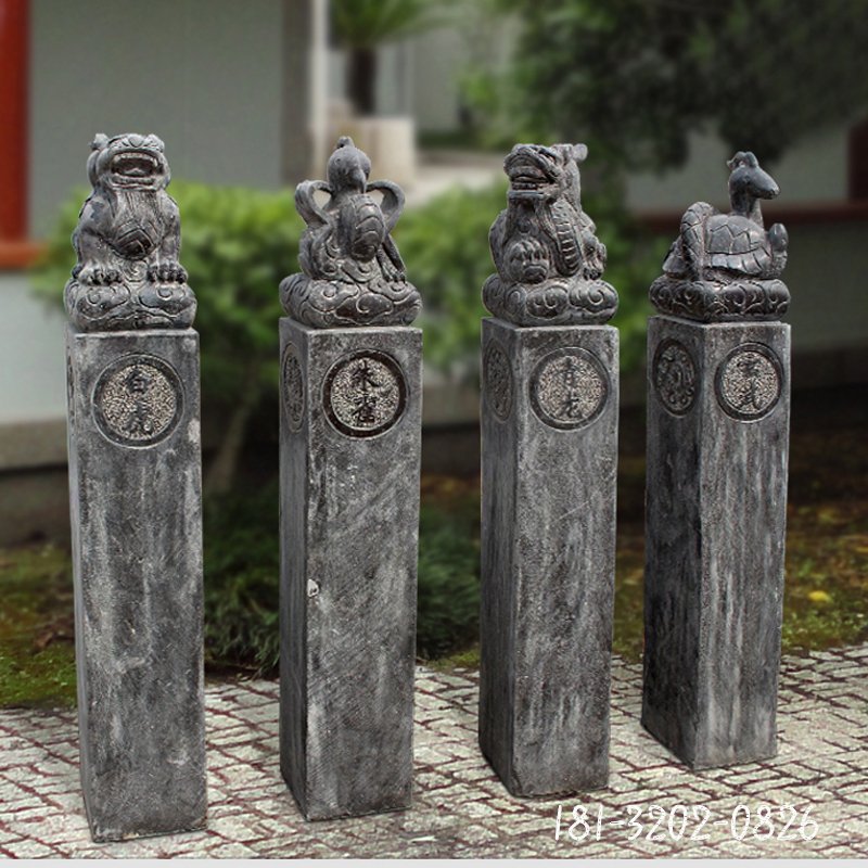 辟邪石雕，神兽拴马桩