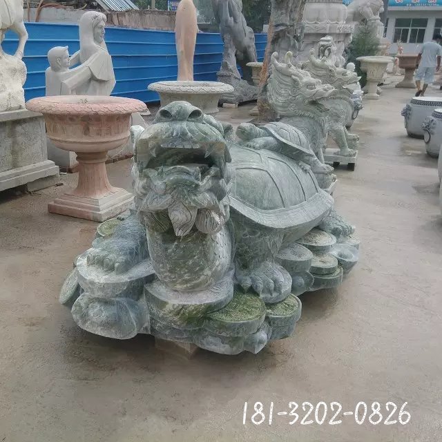 龙龟石雕，仿古龙龟雕塑 (4)