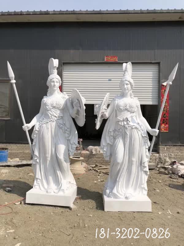 汉白玉西方美女战士雕塑 (2)