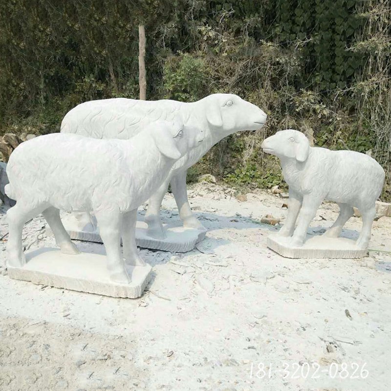 大理石羊雕塑 (227)