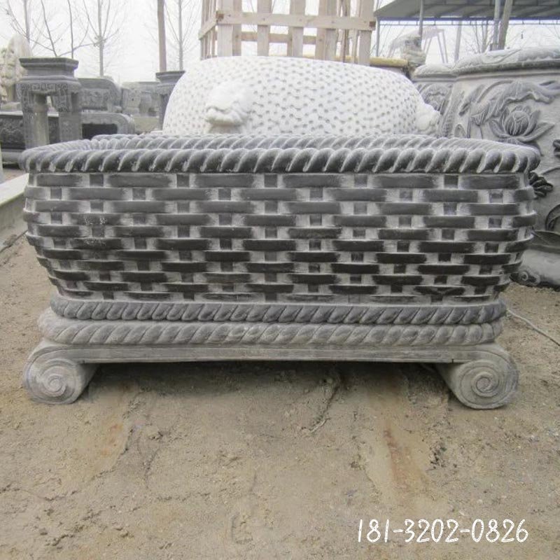 方形花盆，石雕水盆