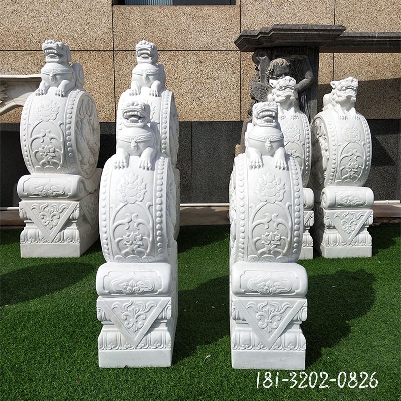 大象浮雕抱鼓石 仿古门墩石雕  (6)