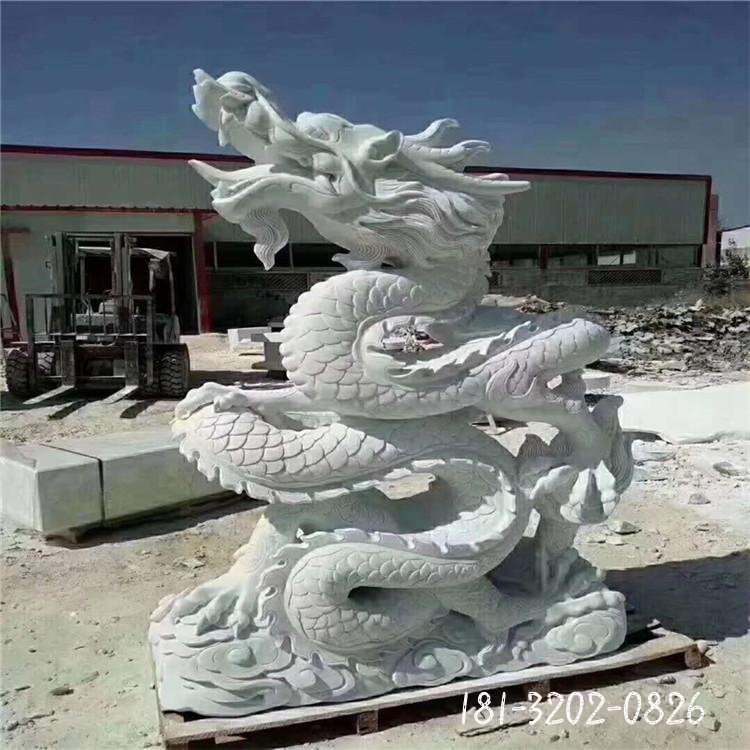 汉白玉生肖龙雕塑 (5)