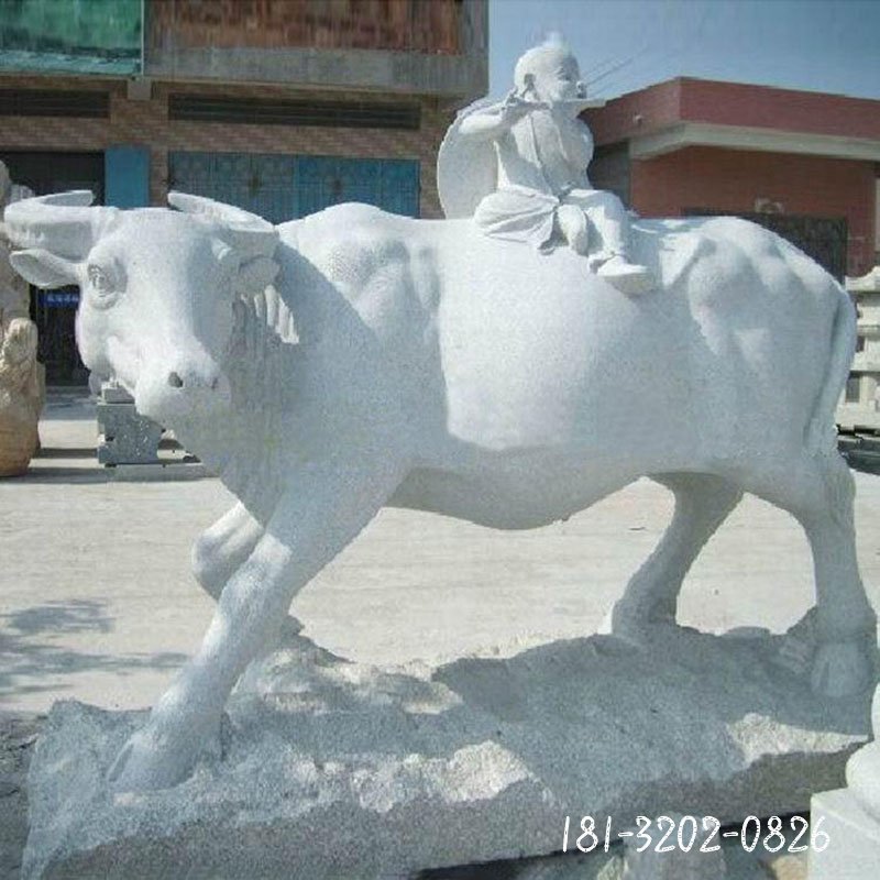 牧童骑牛石雕 (11)