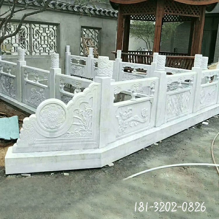 旅游景区园林仿古石雕石栏杆 校园旗台设计石雕石栏板4021