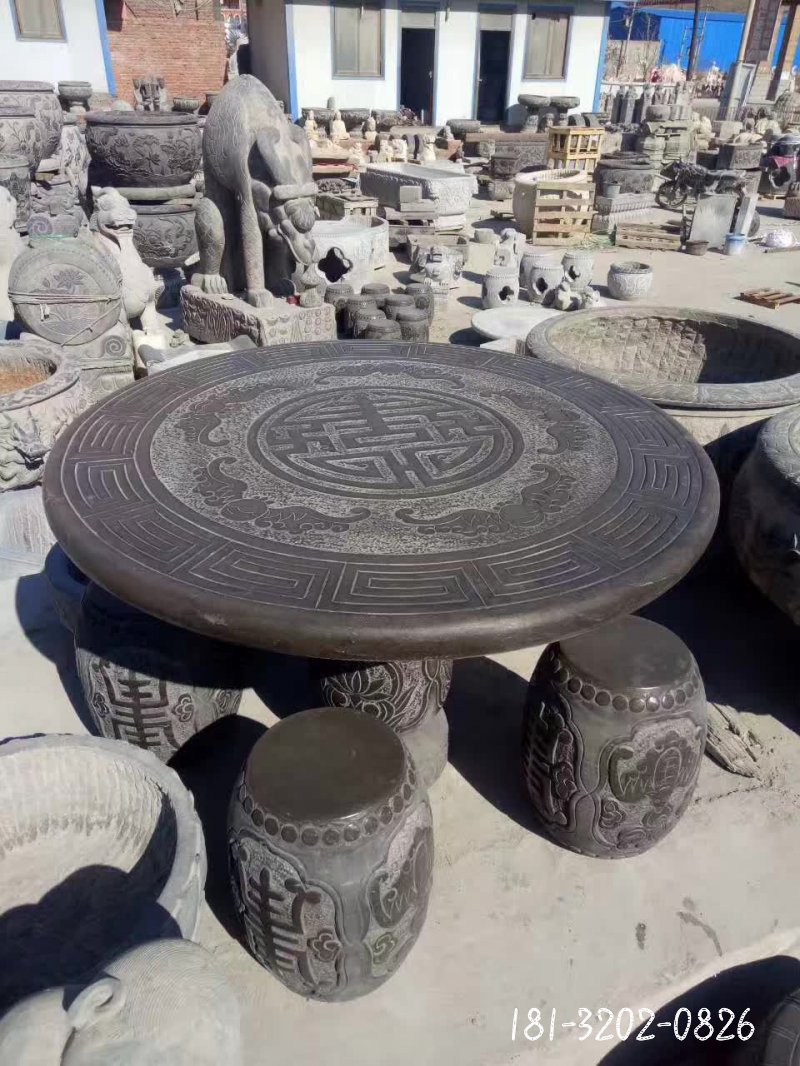 圆桌景观石雕 (32)