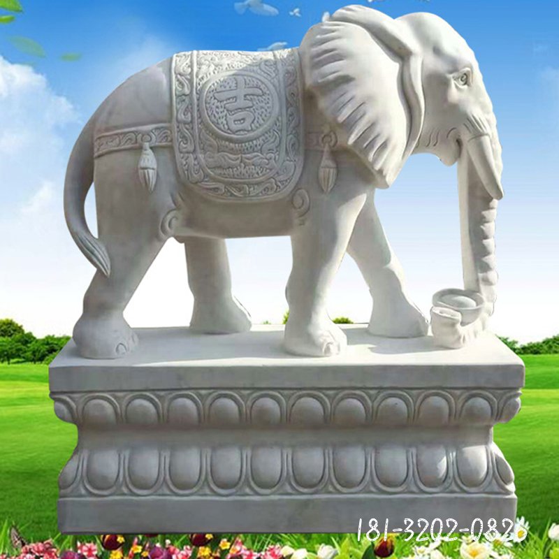 大理石大象雕塑 (428)