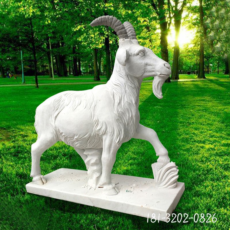 大理石羊雕塑 (103)