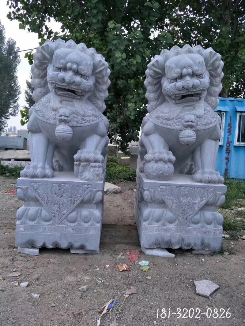 狮子动物石雕 (24)