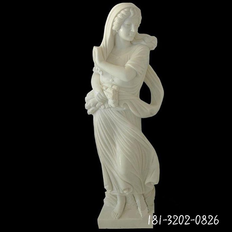 汉白玉人物雕塑，西方女人石雕 (4)