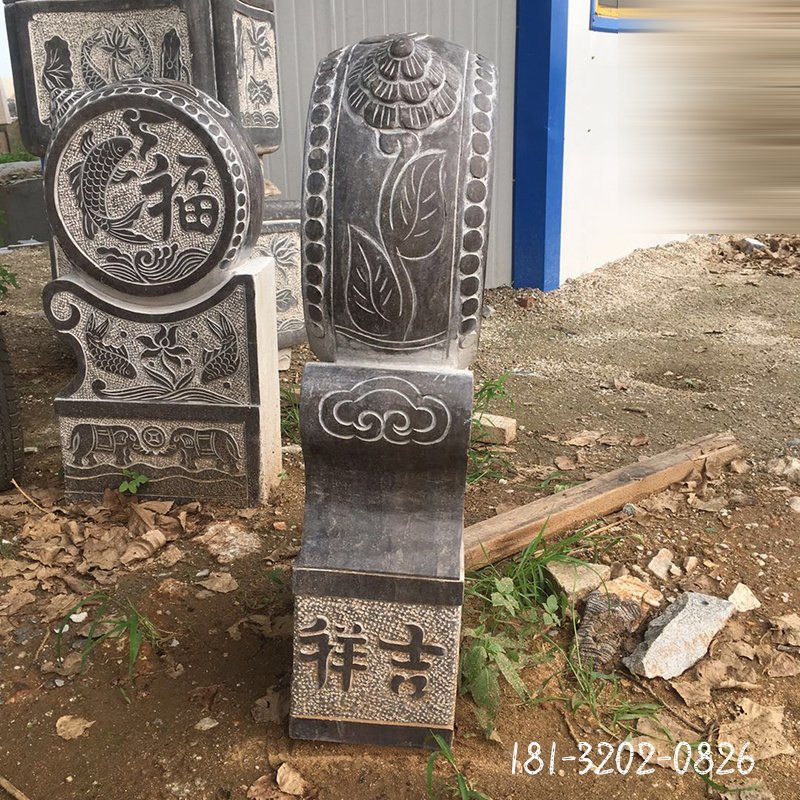 青石吉祥抱鼓  石雕庭院门口雕塑