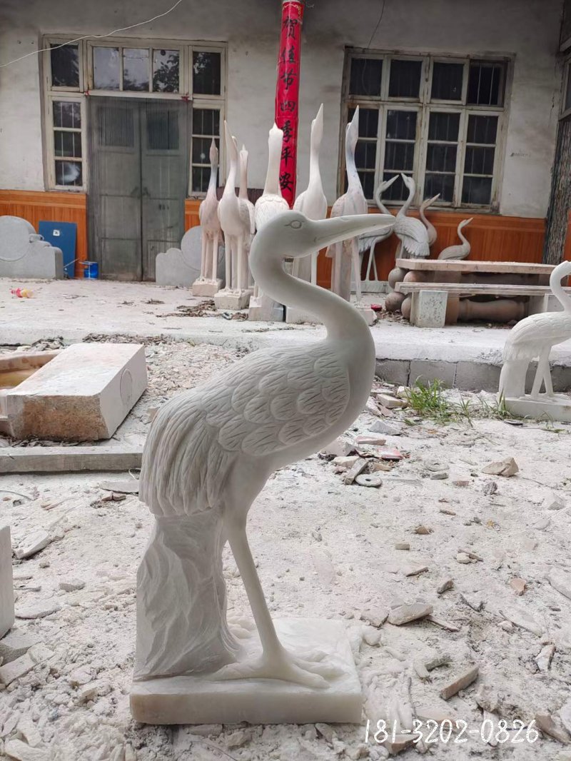 仙鹤动物石雕 (2)