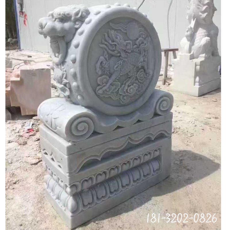 抱鼓石雕塑，门墩雕塑