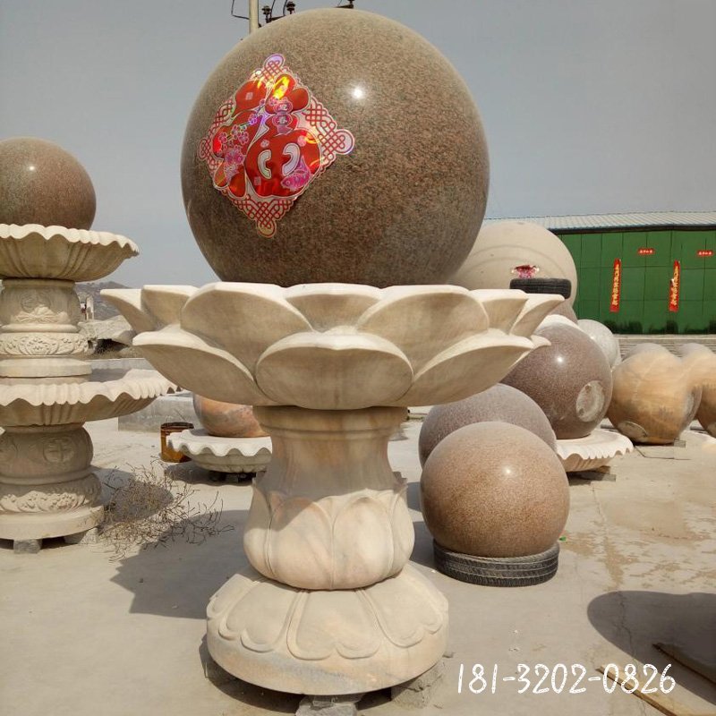 雕塑风水球石雕，大理石景观雕塑
