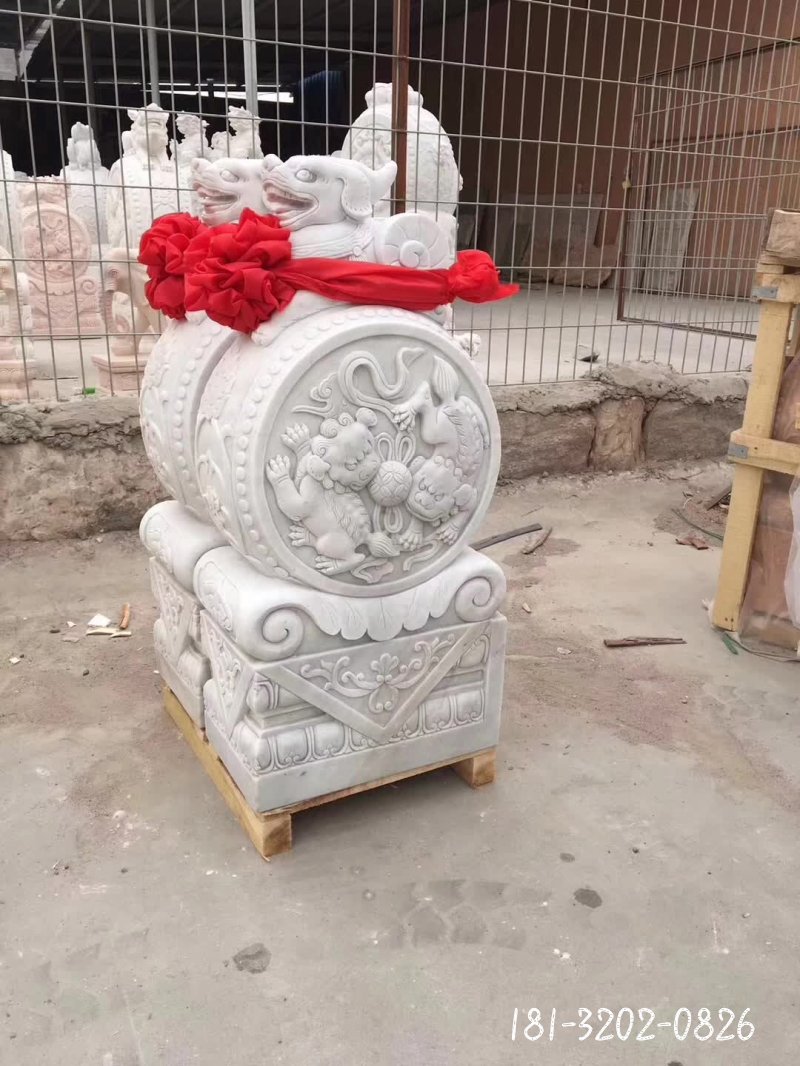 门口抱鼓石景观石雕 (34)