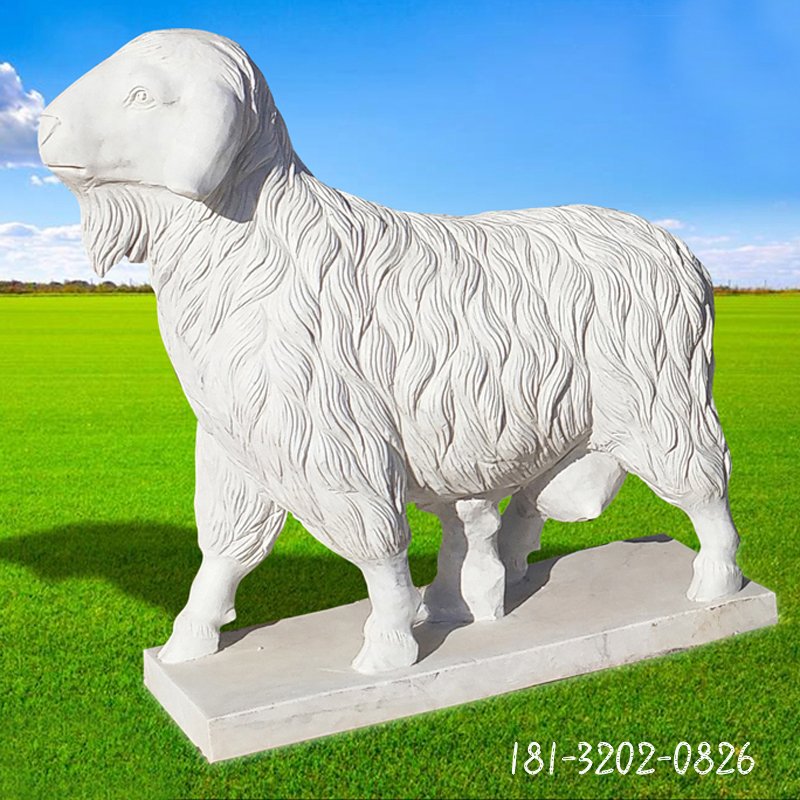 大理石羊雕塑 (44)