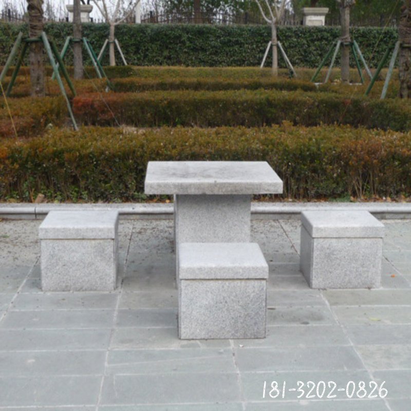 大理石桌凳，公园石桌石凳雕塑