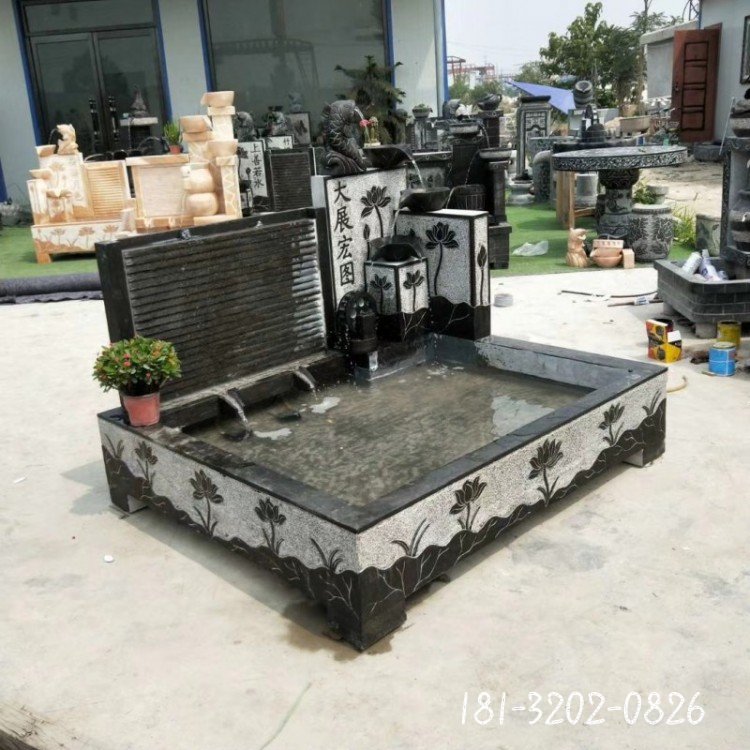 青石招财进宝流水池