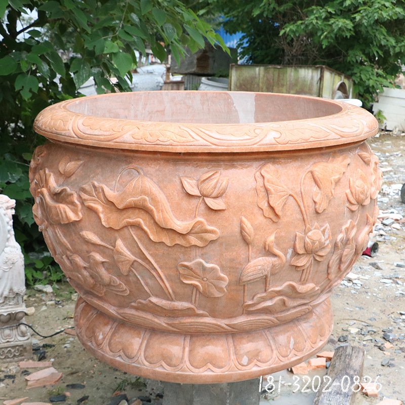 圆形水缸石雕 (15)