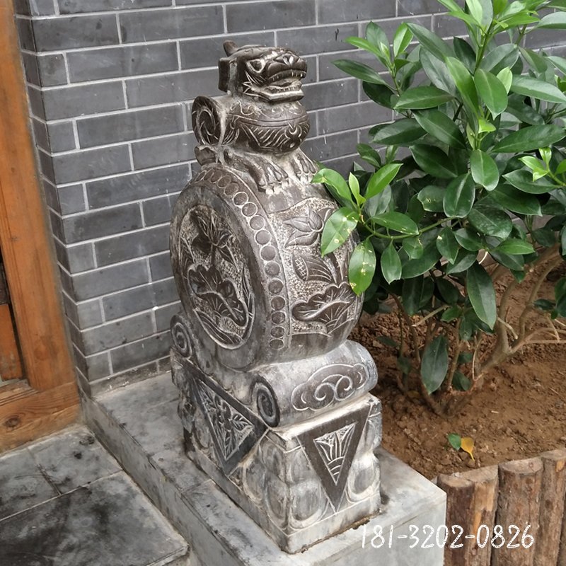 抱鼓石，狮子石门墩 (2)