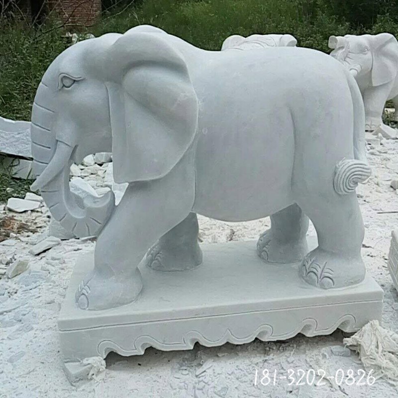 大理石大象雕塑 (685)